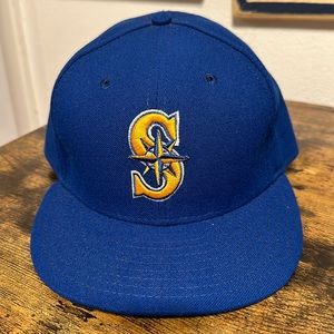 Seattle Mariners New Era Fitted Hat sz 7 1/2 MLB